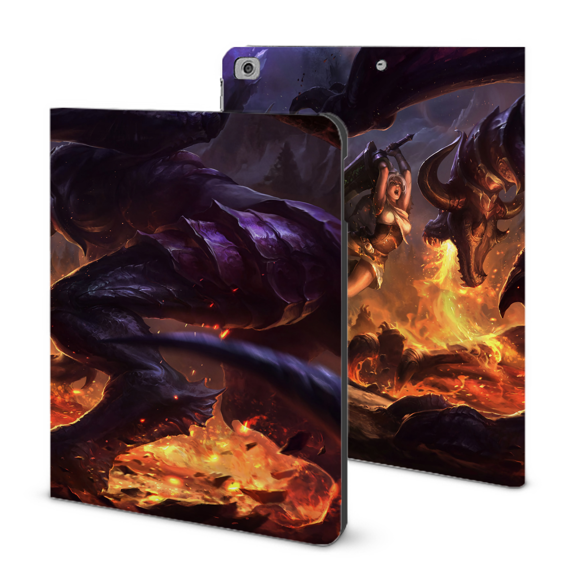 （画像用） リーグ・オブ・レジェンド League of Legends LOL IPad ケース ブック型 PUレザー TPU 耐衝撃 軽量 薄型 ペン収納なし 全面保護 IPad 各モデル対応